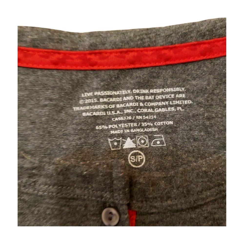 Bacardí Rum Logo 3/4 Sleeve Henley Top Women’s M - Picture 6 of 11